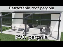 los 3x6m motorizaron el tejado motorizado al aire libre de la lumbrera del Gazebo de aluminio de la pérgola video