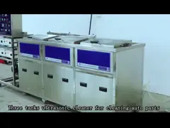 Обсаливая жара времени силы ванны уборщика индустрии 3 танков ультразвуковая регулирует полоскать чистку карбюратора прессформы DPF брызг video