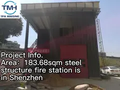 Здание стальной структуры листа стали цвета стали раздела h светлое для пожарного депо video