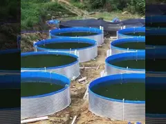 Above Ground Tarpaulin Fish Pond With Galvanized Sheet Outdoor