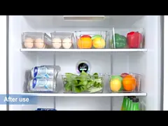 BPA Free Clear Plastic Fridge Storage Boxes Bins 6pcs