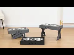 Повышенный нержавеющей сталью подниматься предохранения от шеи выскальзывания Tableware шаров фидера любимца регулируемый video