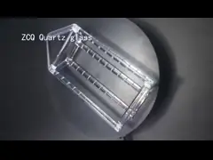 Шлюпка изготовленной на заказ несущей кварца стеклянная для кремниевой пластины в высокотемпературной печи video
