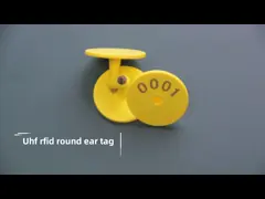 Малый Tpu Дальний расстояние RFID штрих-код Животное Корова Овца Ушная метка Для фермы video