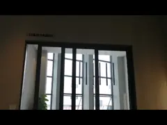 Золотые поверхностные алюминиевые раздвижные двери, большие алюминиевые раздвижные двери ISO14001 video