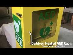 Водоустойчивые шкафы дефибриллятора АЭД, на открытом воздухе хэатед шкаф дефибриллятора video
