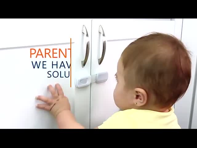 Ремни замка пластиковых продуктов посуды шкафа ящика слипчивые для безопасности младенцев видео