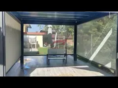 Led Light Motorized Aluminum Pergola Rodent Proof For Garden Building