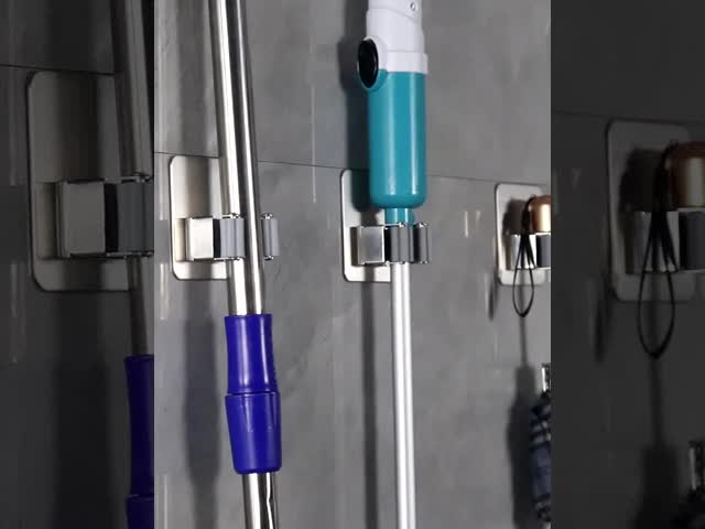 Хранение организатора держателя веника и Mop гаража для щеток и Mops видео