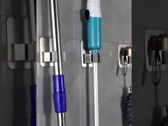 Хранение организатора держателя веника и Mop гаража для щеток и Mops video