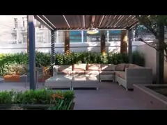 Доказательство ситовины перголы стального жалюзи сада строя алюминиевое прессовало video