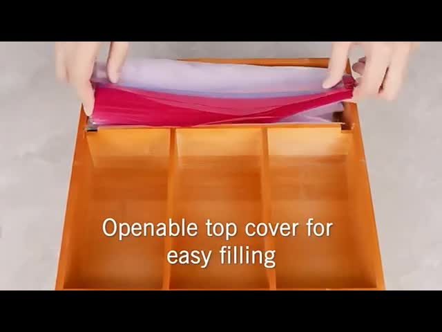 Drawer Bamboo Ziploc Bag Organizer Food Storage