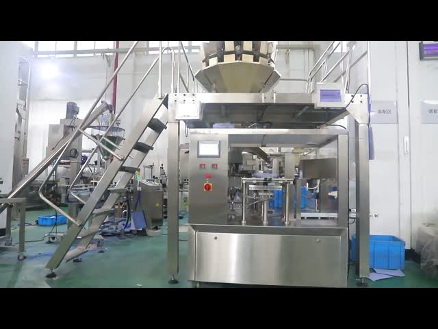 Automatic Nuts Cookie Premade Bag Packing Machine Multihead Weigher