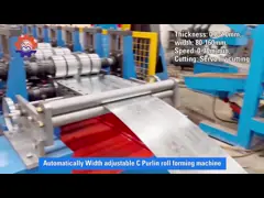 Машина заменимого крена Пурлин КЗ стального листа ГКр15 бывшая с в вырезыванием video