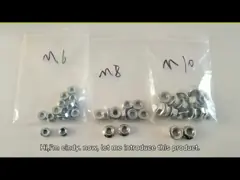 Стальная гайка M5 фланца Din6923 - белизна размера M20 оцинковывает покрытый углерод video