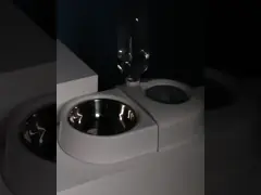 Двойные шары кота собаки, шары кошачьей еды шара собаки нержавеющей стали и фидер воды с автоматическим video