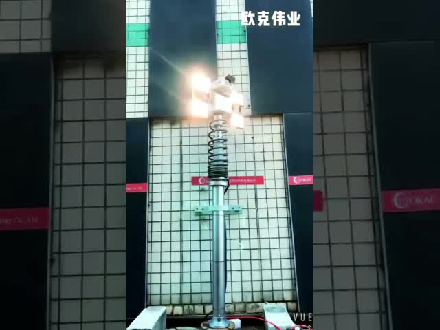 Aluminum Alloy Night Scan Light Tower , Truck Mounted LED Light Tower Pneumatic Mast