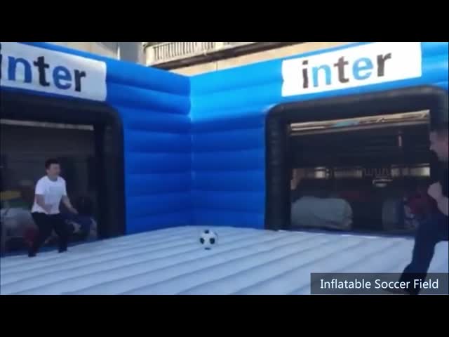 Custom Made plato Water Inflatable Soap Soccer Field 90cm Tube Width