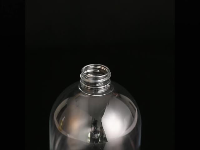 Clear Round Plastic 500ml Lotion Pump Bottle For Cosmetic Shampoo