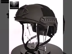 Баллистический военный шлем IIIA Пригодный для носки военный пуленепробиваемый шлем video