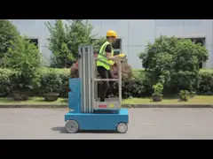 4- 8 m Self Propelled Electric Cherry Picker Single Mast Aerial Work Platform