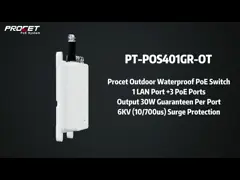 30W Gigabit 4 PORT 802.3AT Outdoor PoE Switches