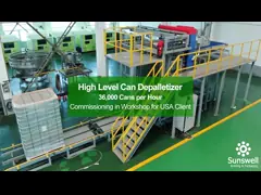 Высокопоставленная машина 36000CPH Depalletizer пустая оптовая алюминиевая банка 3100mm video