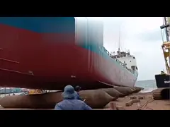 Высококачественный плавучий спасательный подушка из прочного резинового воздушного подушки для подъема video