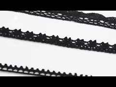 Black Water Soluble Lace Trim 4.5 CM Cotton / Nylon Free Sample