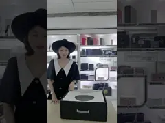 White Cardboard Fedora Hat Shipping Box Luxury Packaging With Ribbon Handle