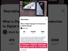 Non Touching AC Temp Control 100V - 240V Vertical Outdoor LCD Digital Signage