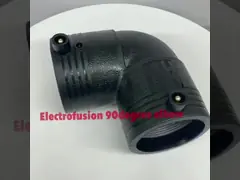 HDPE Electrofusion PE переходник локтя 45 градусов для линии трубы video