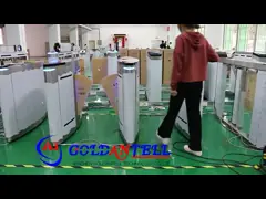 Anti Crush Thermal Detection Zkt Eco Single Lane Flap Barrier For Aquarium