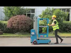 4 m CE Certificated Mobile Single Mast Aerial Work Platform For Supermarket