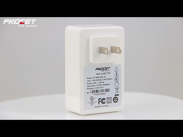 Injetor Ieee802 3af de Midspan da capa de plástico do ponto de entrada 2 anos de garantia