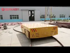 Неограниченное расстояние моторизовало тележку рельса, аккумулятор моторизованная тележка индустрии тележки рельса поворачивая video