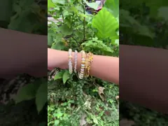 Золото покрыло желтые Handmade вышитые бисером браслеты Tassel звена цепи установило шарм DIY для женщин video