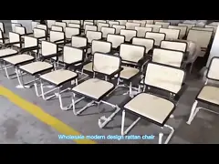 Высота стула 83cm естественного ротангового кресла мебели кафа ресторана нордическая обедая video