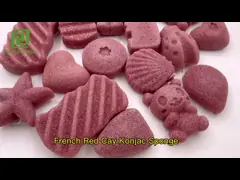 Губка тела экологически дружелюбного угля губки красной глины Konjac Exfoliating video