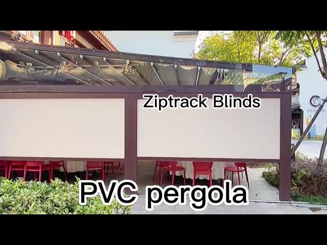 Aluminium Retractable Awning Customized Screen Pergola With Led Lights video