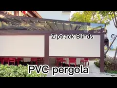 Aluminium Retractable Awning Customized Screen Pergola With Led Lights video
