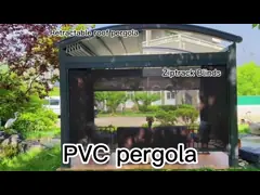 12 x 20 водоустойчивая моторизованная на открытом воздухе алюминиевая пергола с регулируемой крышей video