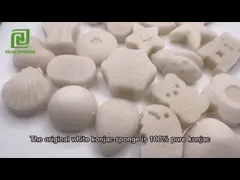 Тела формы клевера 100% губка естественного Konjac для угорь video