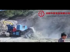 Дробилка челюсти ISO9001 650 TPH триаксиальная мобильная основная в машине каменной дробилки video