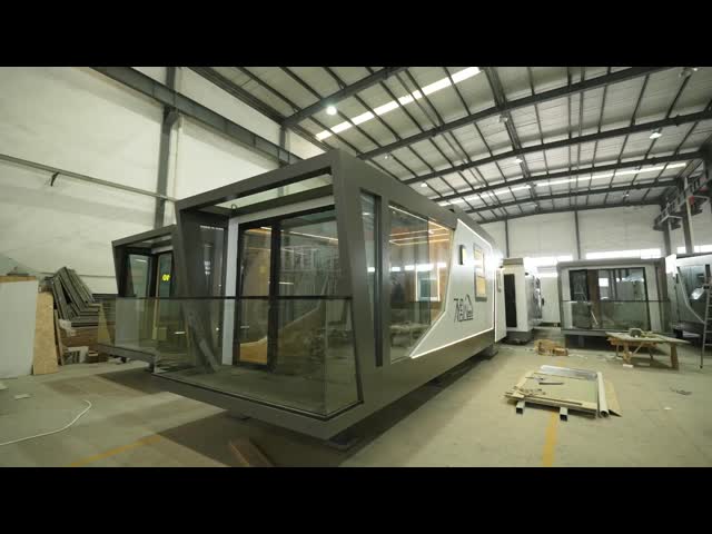 プレファブライト スチール スペース フレーム 小さい建物 輪のポータブルハウス