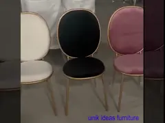 Стул отдыха современного бархата пинка моды современный для столовой события свадьбы video