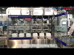 Машина упаковки барабанчика системы 5-20l линейного автоматического барабанчика заполняя video