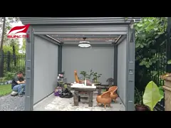 Моторизованная алюминиевая на открытом воздухе пергола Bioclimatica затеняет водоустойчивый дизайн дома video