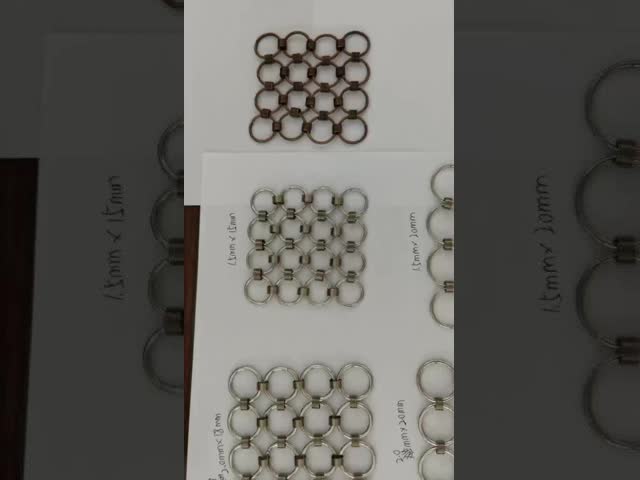 A tela preta do elo de corrente engrena a malha de aço inoxidável 10mm arquitetónica de 1.5mm