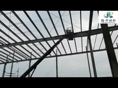 Префабрикованный стальной склад с большим протяжением и поддержкой крана video